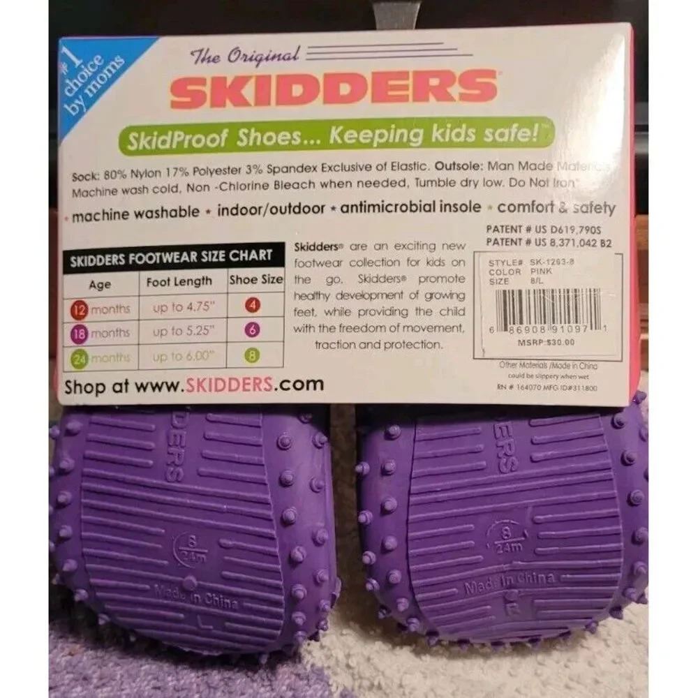 Skidders Toddler Girl Size‎ 8  Skidproof  Shoes 24 Month